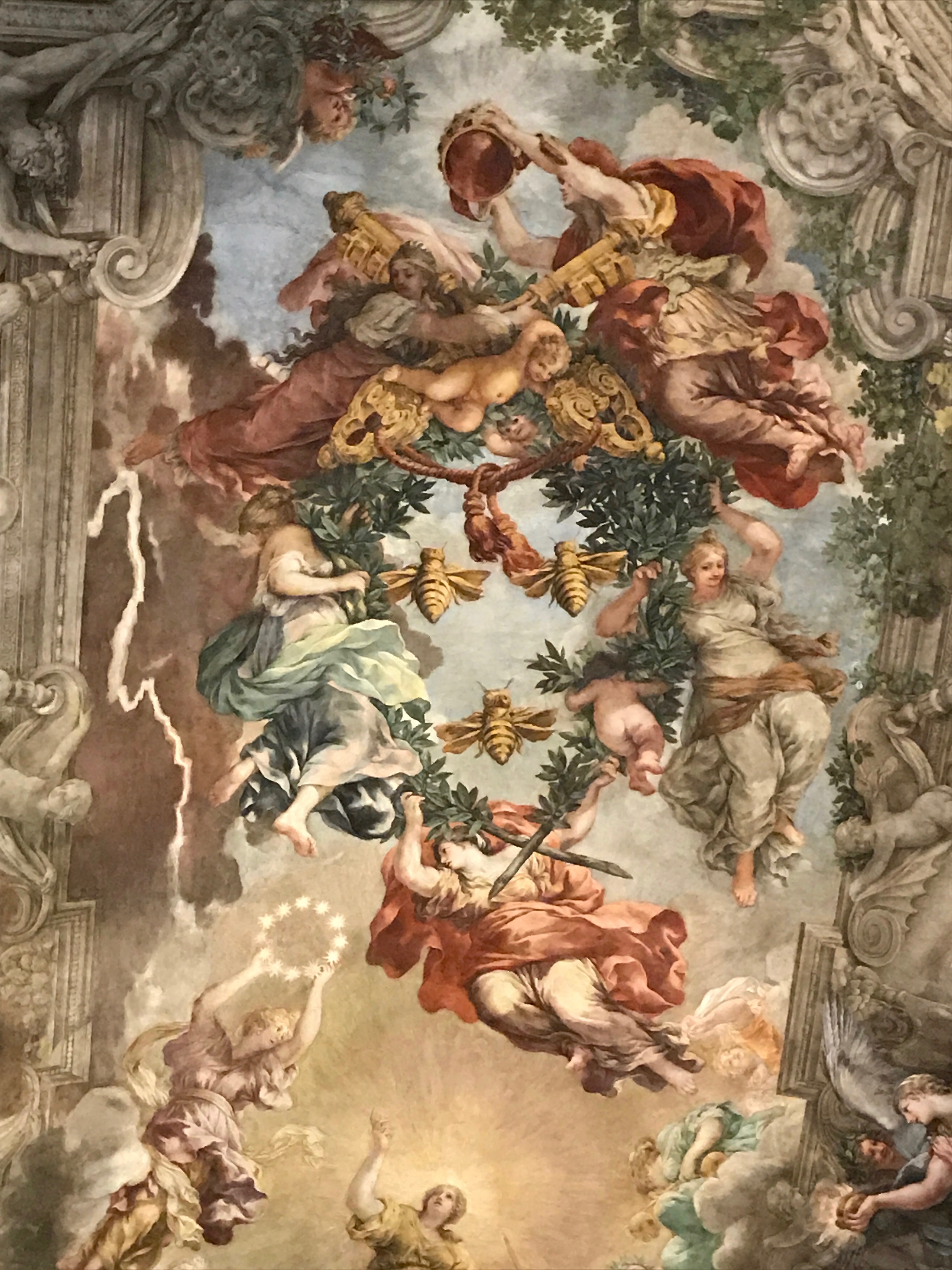 Maalaus Palazzo Barberinista, ossa kolme mehiläistä