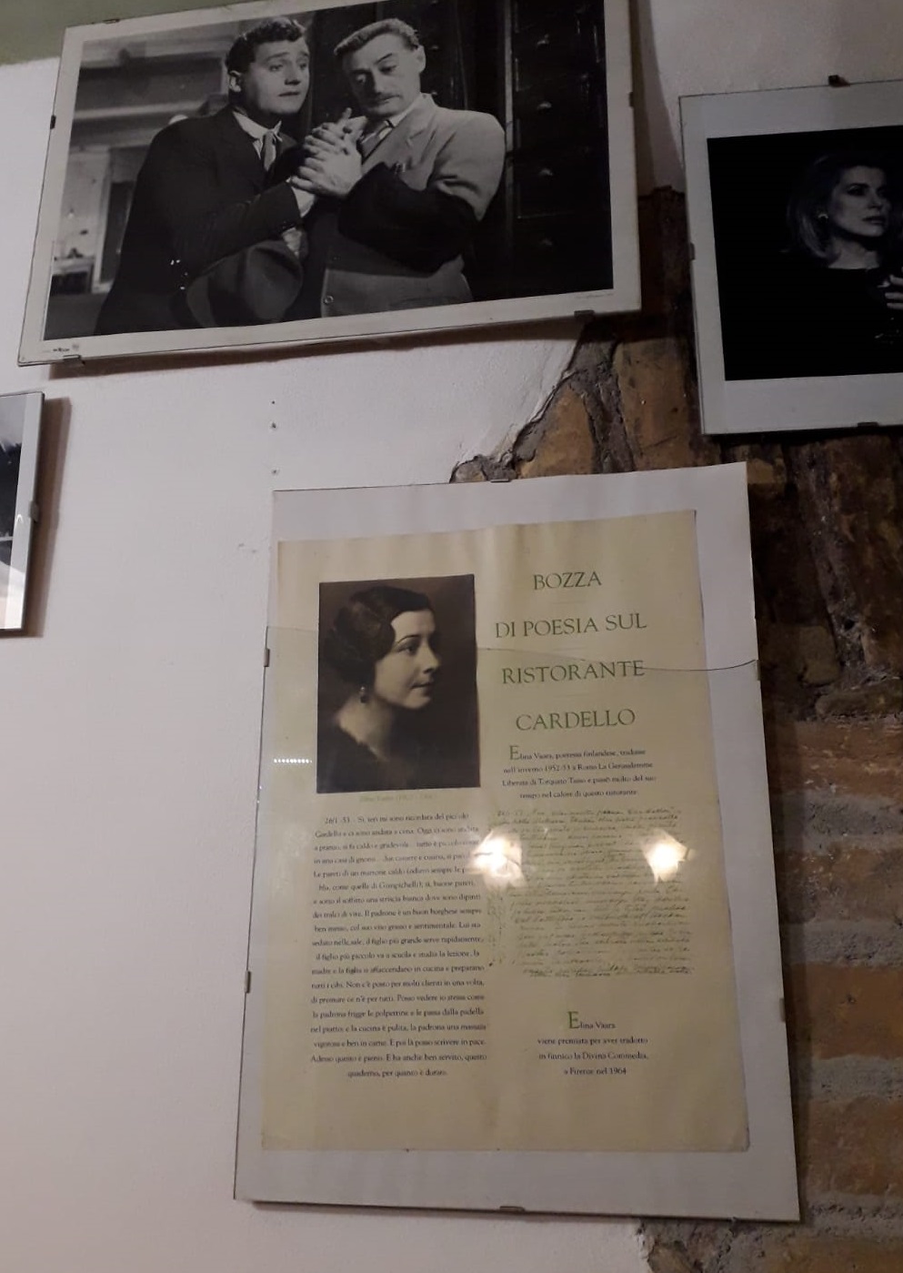 Elina Vaaran kuva ravintolassa